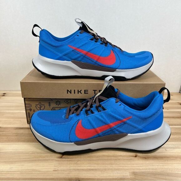 Nike Other - Nike Juniper Trail 2 running hiking shoes Mens 11 Light photo blue plum red